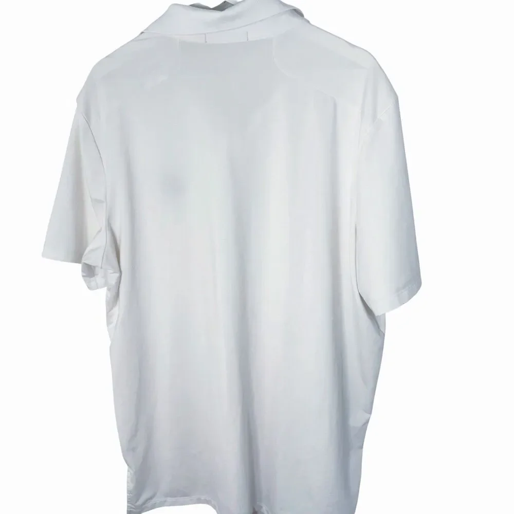 RLX Ralph Lauren Polo Shirt Mens XL White Cypress Point Gof Club Pebble Beach CA